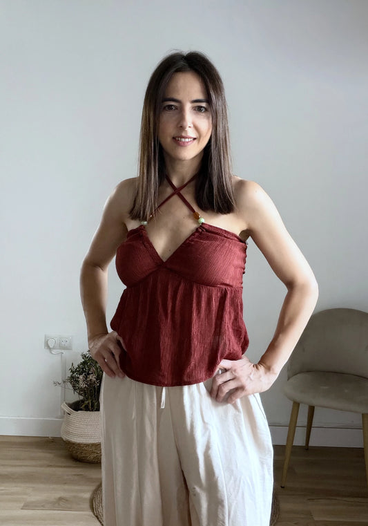 Top textura brick red