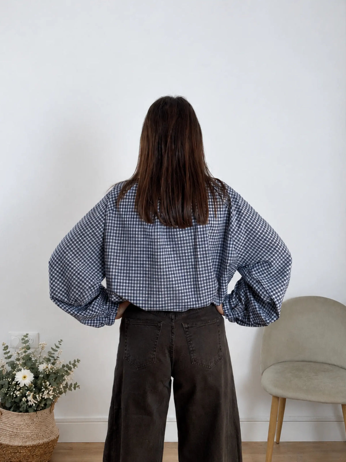 Camisa cuadros azul