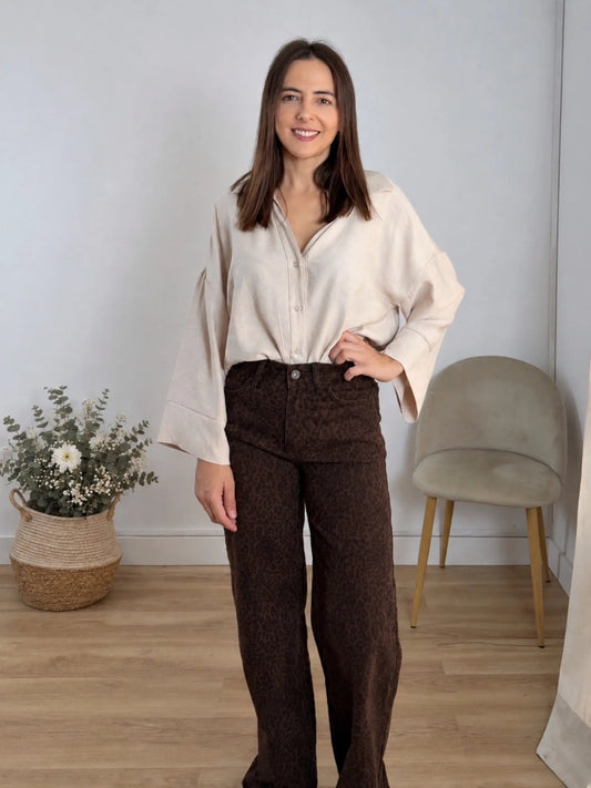 Pantalón jeans animal print