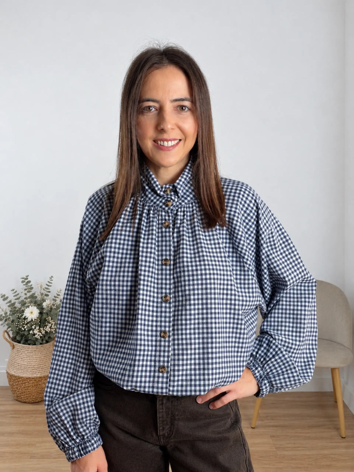 Camisa cuadros azul