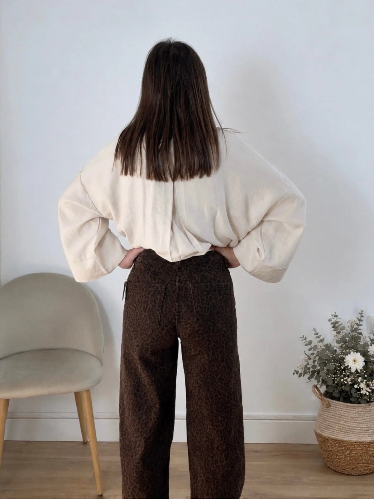Pantalón jeans animal print